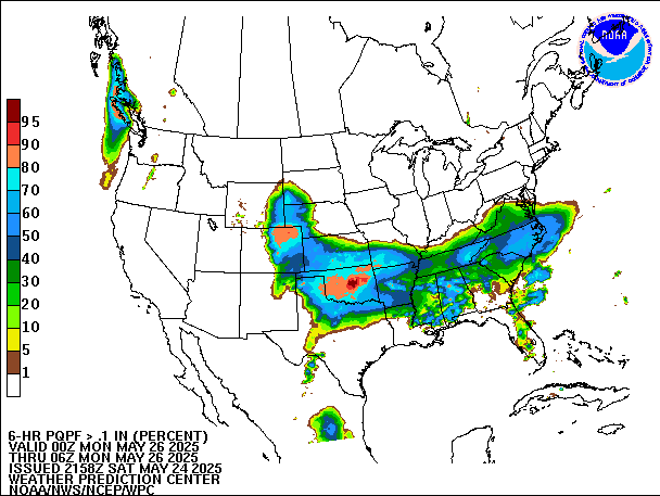 6-Hour PQPF valid 06Z May 26, 2025