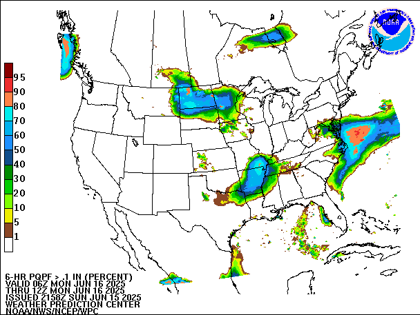 6-Hour PQPF valid 12Z June 16, 2025