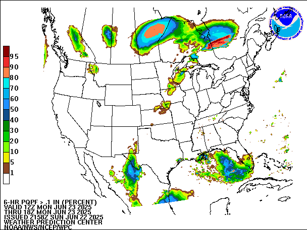 6-Hour PQPF valid 18Z June 23, 2025