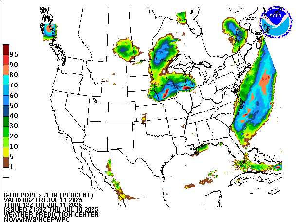 6-Hour PQPF valid 12Z July 11, 2025