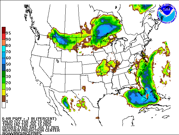 6-Hour PQPF valid 18Z July 15, 2025