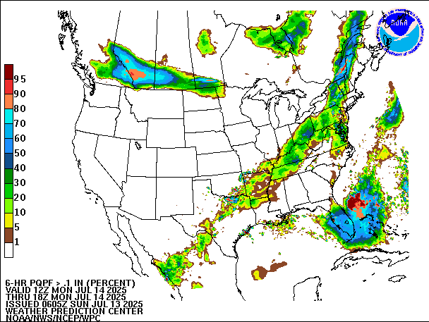 6-Hour PQPF valid 18Z July 14, 2025