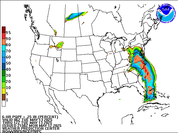 6-Hour PQPF valid 12Z May 13, 2025