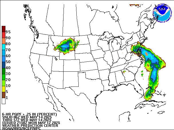 6-Hour PQPF valid 12Z May 14, 2025
