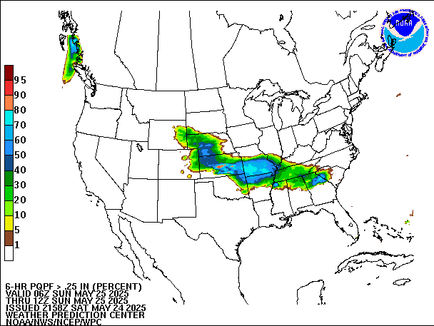 6-Hour PQPF valid 12Z May 25, 2025