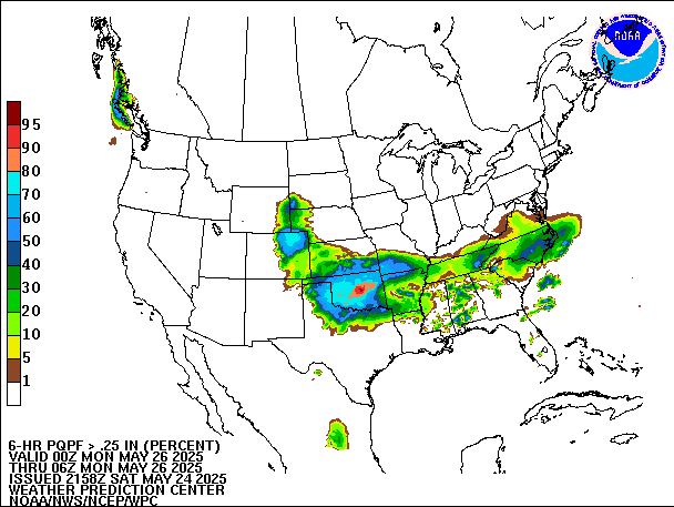 6-Hour PQPF valid 06Z May 26, 2025