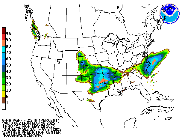 6-Hour PQPF valid 12Z May 26, 2025