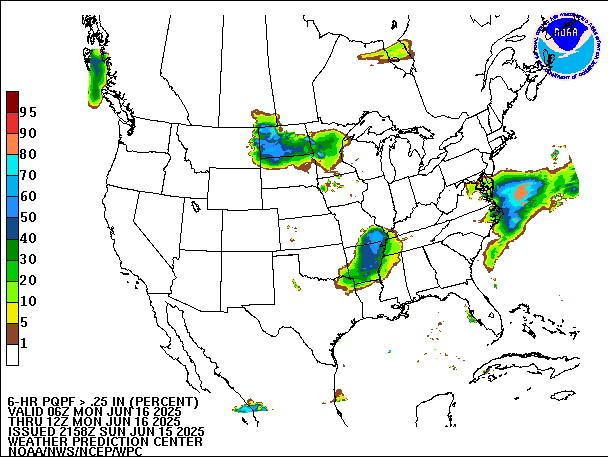 6-Hour PQPF valid 12Z June 16, 2025