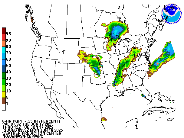 6-Hour PQPF valid 12Z June 17, 2025