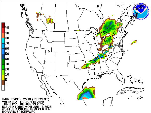 6-Hour PQPF valid 12Z June 19, 2025