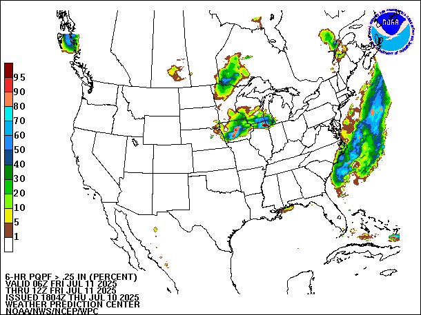 6-Hour PQPF valid 12Z July 11, 2025