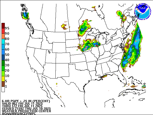 6-Hour PQPF valid 12Z July 11, 2025