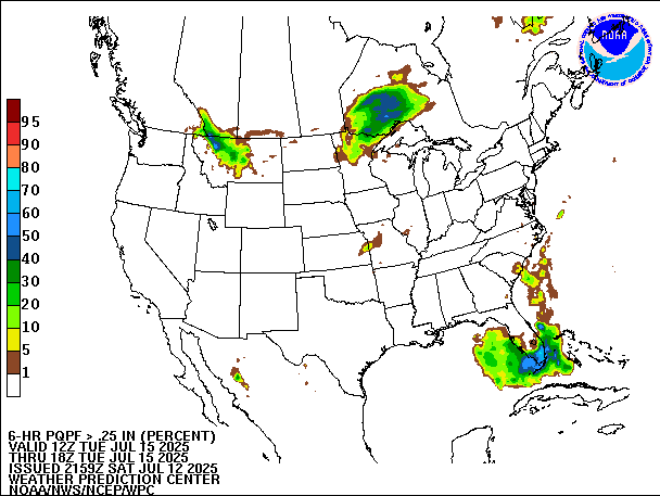 6-Hour PQPF valid 18Z July 15, 2025