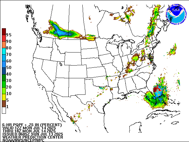 6-Hour PQPF valid 18Z July 14, 2025