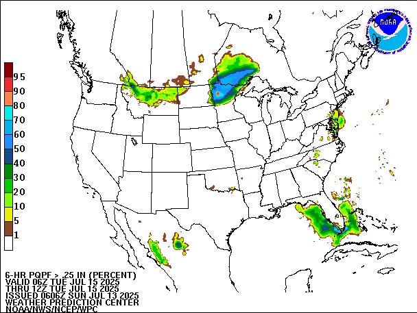 6-Hour PQPF valid 12Z July 15, 2025