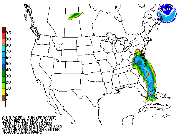 6-Hour PQPF valid 12Z May 13, 2025