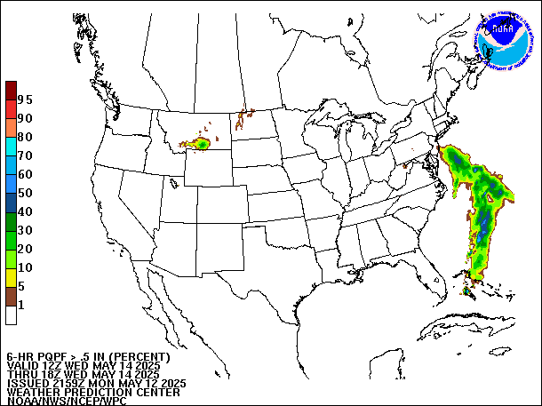 6-Hour PQPF valid 18Z May 14, 2025