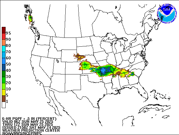 6-Hour PQPF valid 12Z May 25, 2025