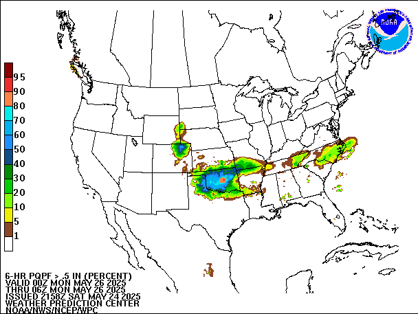 6-Hour PQPF valid 06Z May 26, 2025