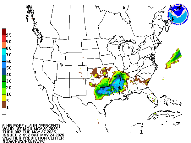 6-Hour PQPF valid 00Z May 27, 2025