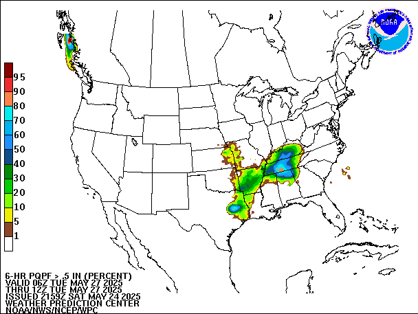 6-Hour PQPF valid 12Z May 27, 2025