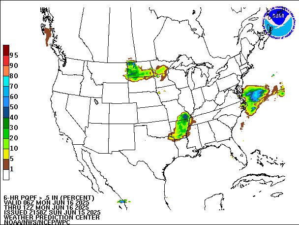6-Hour PQPF valid 12Z June 16, 2025