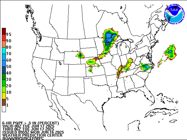6-Hour PQPF valid 06Z June 17, 2025