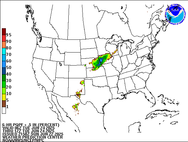 6-Hour PQPF valid 12Z June 24, 2025