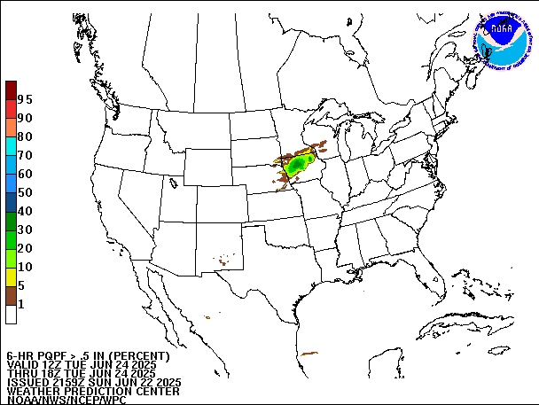 6-Hour PQPF valid 18Z June 24, 2025