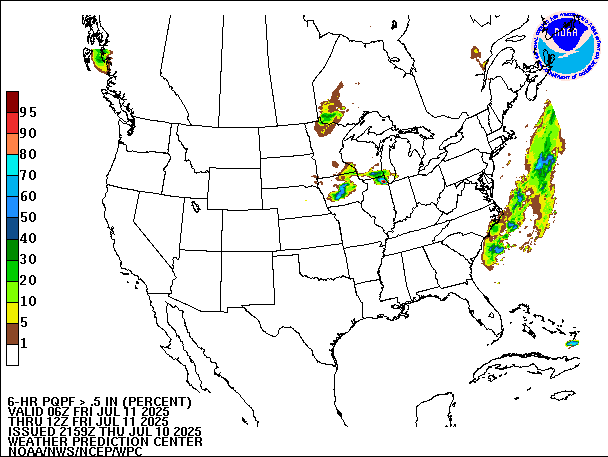 6-Hour PQPF valid 12Z July 11, 2025
