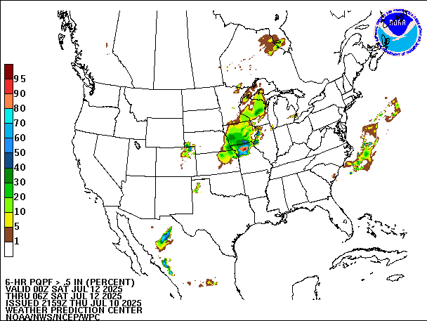 6-Hour PQPF valid 06Z July 12, 2025