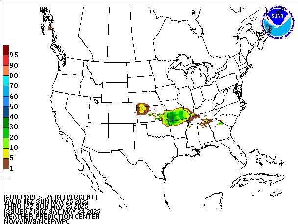 6-Hour PQPF valid 12Z May 25, 2025