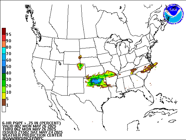 6-Hour PQPF valid 06Z May 26, 2025
