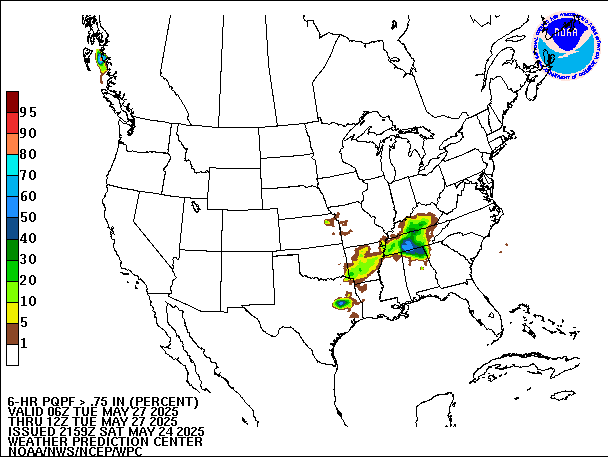 6-Hour PQPF valid 12Z May 27, 2025