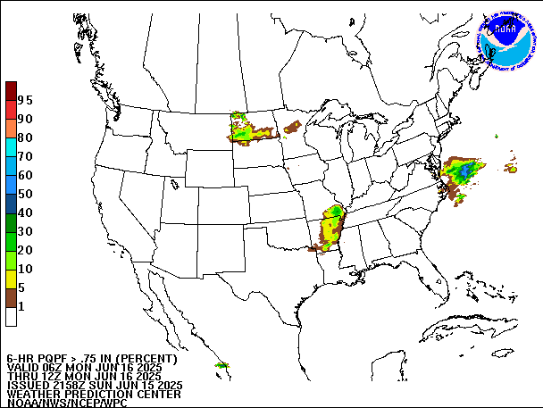 6-Hour PQPF valid 12Z June 16, 2025