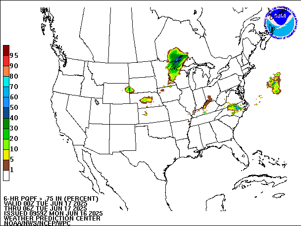 6-Hour PQPF valid 06Z June 17, 2025