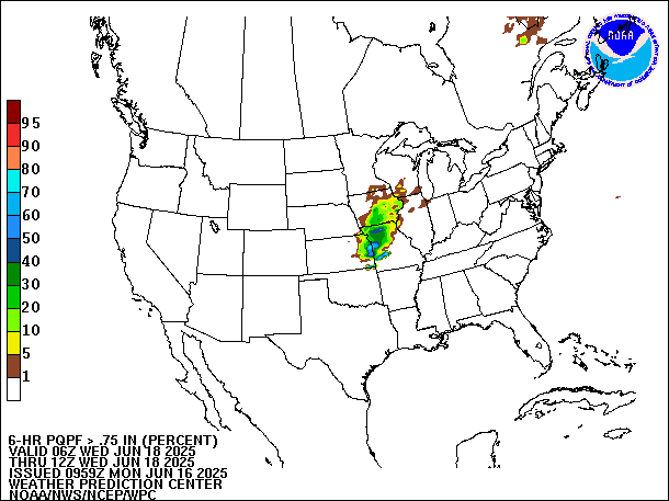6-Hour PQPF valid 12Z June 18, 2025