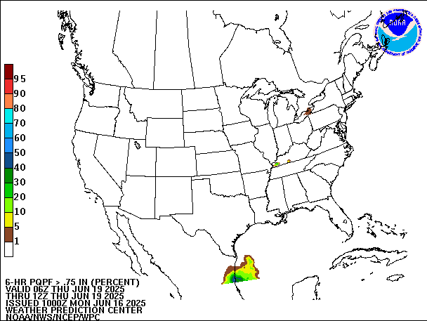 6-Hour PQPF valid 12Z June 19, 2025
