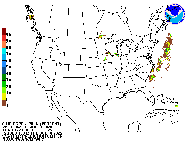 6-Hour PQPF valid 12Z July 11, 2025