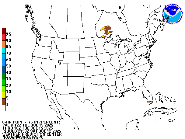 6-Hour PQPF valid 18Z July 15, 2025