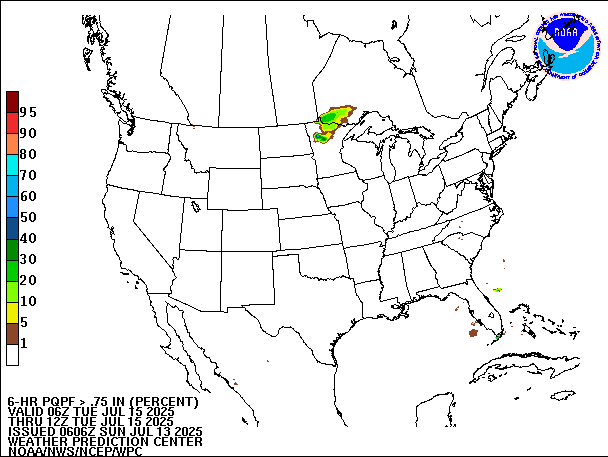 6-Hour PQPF valid 12Z July 15, 2025