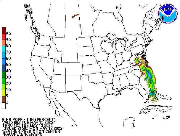 6-Hour PQPF valid 12Z May 13, 2025