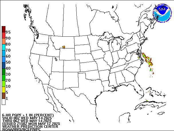 6-Hour PQPF valid 06Z May 14, 2025
