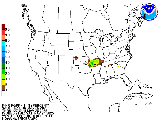 6-Hour PQPF valid 12Z May 25, 2025