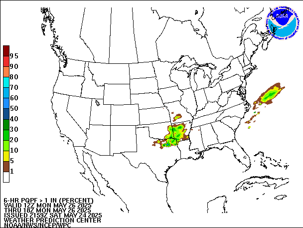 6-Hour PQPF valid 18Z May 26, 2025