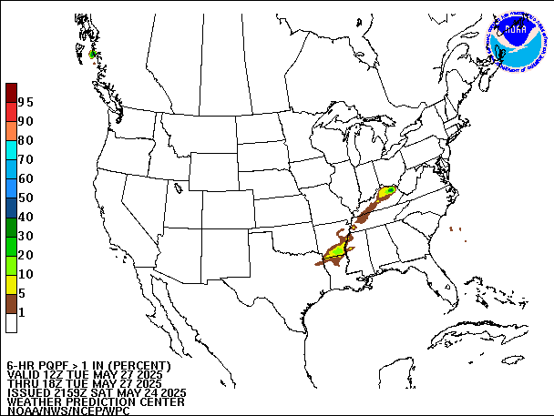 6-Hour PQPF valid 18Z May 27, 2025