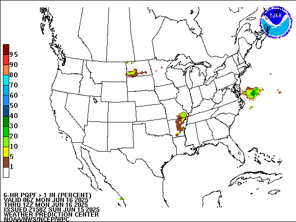 6-Hour PQPF valid 12Z June 16, 2025