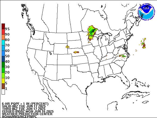 6-Hour PQPF valid 06Z June 17, 2025