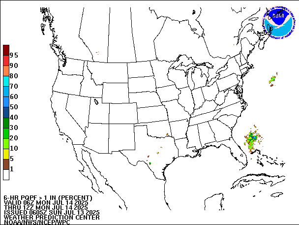 6-Hour PQPF valid 12Z July 14, 2025
