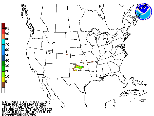 6-Hour PQPF valid 06Z May 26, 2025